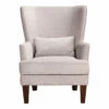 Moe's Home Collection Prince Arm Chair Grey Velvet Chairs