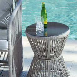 Signature Design By Ashley® Coast Island - Dark Gray - Chair/otto W/cush/table (3/cn)