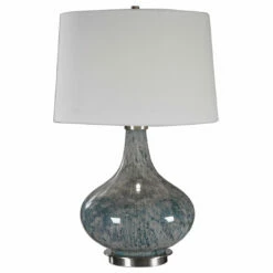 Accessories Uttermost Celinda Blue Gray Glass Lamp