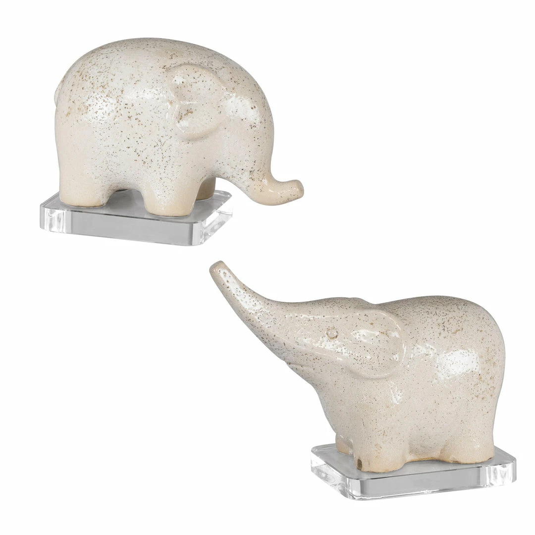 Cheap 🛒 Uttermost Kyan Ceramic Elephant Sculptures, S/2 ⭐ 3 Uttermost Kyan Ceramic Elephant Sculptures, S/2