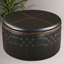 Uttermost Brunner Round Storage Ottoman