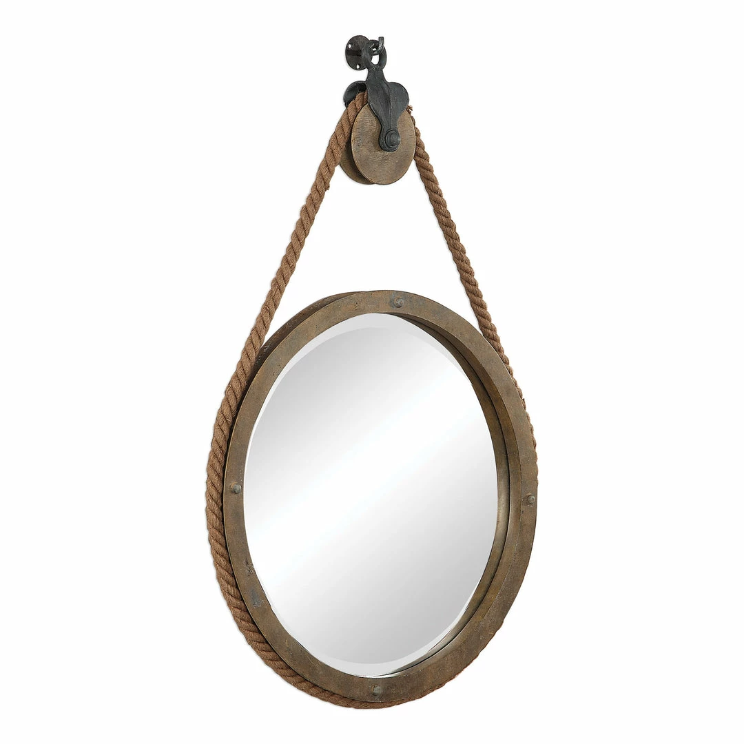 Discount ๐ Accessories Uttermost Melton Round Pulley Mirror ๐ 9 Accessories Uttermost Melton Round Pulley Mirror