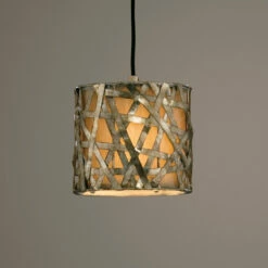 Budget 🔥 Accessories Uttermost Alita Champagne Mini Drum Pendant 🤩 7 Accessories Uttermost Alita Champagne Mini Drum Pendant