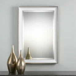 Accessories Uttermost Lahvahn White Silver Mirror