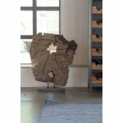 Moe's Home Collection Dax Natural Teak Sculpture Table Decor