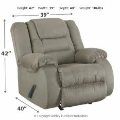 Ashley Furniture Reclining Furniture Mccade - Cobblestone - Rocker Recliner