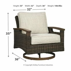 Signature Design By Ashley® Outdoor Sets Paradise Trail - Medium Brown - 3 Pc. - Lounge Set