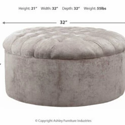 Ashley Furniture Carnaby - Dove - Oversized Accent Ottoman Ottomans