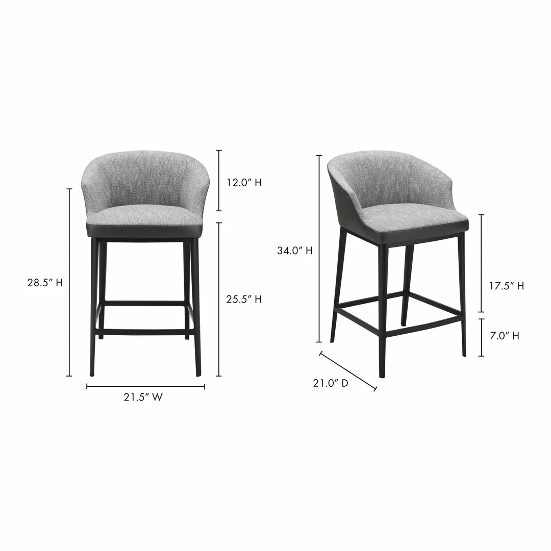 New 🧨 Moe's Home Collection Beckett Counter Stool Grey 😍 4 Moe's Home Collection Beckett Counter Stool Grey