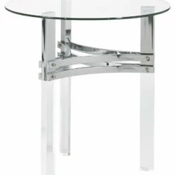 Ashley Furniture Braddoni - Chrome Finish - Round End Table Tables