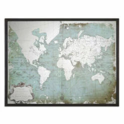 Accessories Uttermost Mirrored World Map