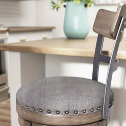 Ashley Furniture Caitbrook - Dark Gray - Tall Uph Swivel Barstool(1/cn)