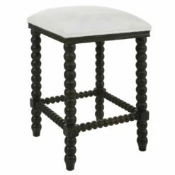Uttermost Pryce Black Backless Counter Stool Stools