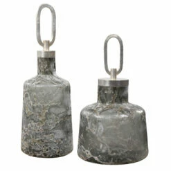 Uttermost Storm Art Glass Bottles, S/2