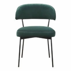 Moe's Home Collection Dolce Dining Chair Green Velvet-m2 Chairs