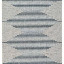 Ashley Furniture Alverno - White/blue - Medium Rug