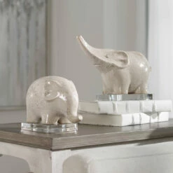 Cheap 🛒 Uttermost Kyan Ceramic Elephant Sculptures, S/2 ⭐ 7 Uttermost Kyan Ceramic Elephant Sculptures, S/2