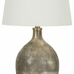 Ashley Furniture Jemarie - Gray/gold Finish - Glass Table Lamp (1/cn) Accessories