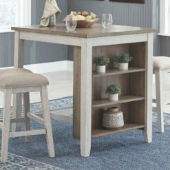 Ashley Furniture Dining Room Sets Skempton - White - Rect Drm Counter Tbl Set(3/cn)