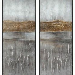 Ashley Furniture Aniyah - Black/gold/white - Wall Art Set (2/cn)