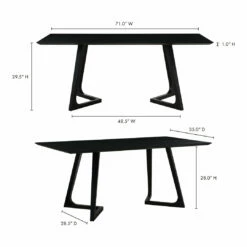 Wholesale 🧨 Moe's Home Collection Godenza Dining Table Rectangular Black Ash 🥰 12 Moe's Home Collection Godenza Dining Table Rectangular Black Ash