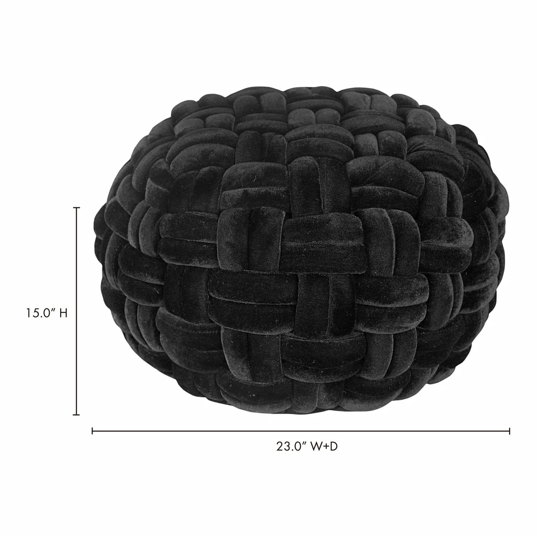 Best Sale โ Moe's Home Collection Accessories Pj Velvet Pouf Black ๐ 4 Moe's Home Collection Accessories Pj Velvet Pouf Black