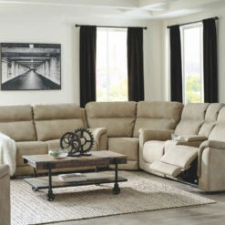 Signature Design By Ashley® Next-Gen DuraPella - 2 Seat Power Recliner Sofa Adjustable Headrest, Power Reclining Loveseat With CON/Adjustable Headrest, Cocktail & 2 End Tables Living Room Sets