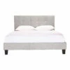 Moe's Home Collection Eliza King Bed Light Grey Fabric Beds