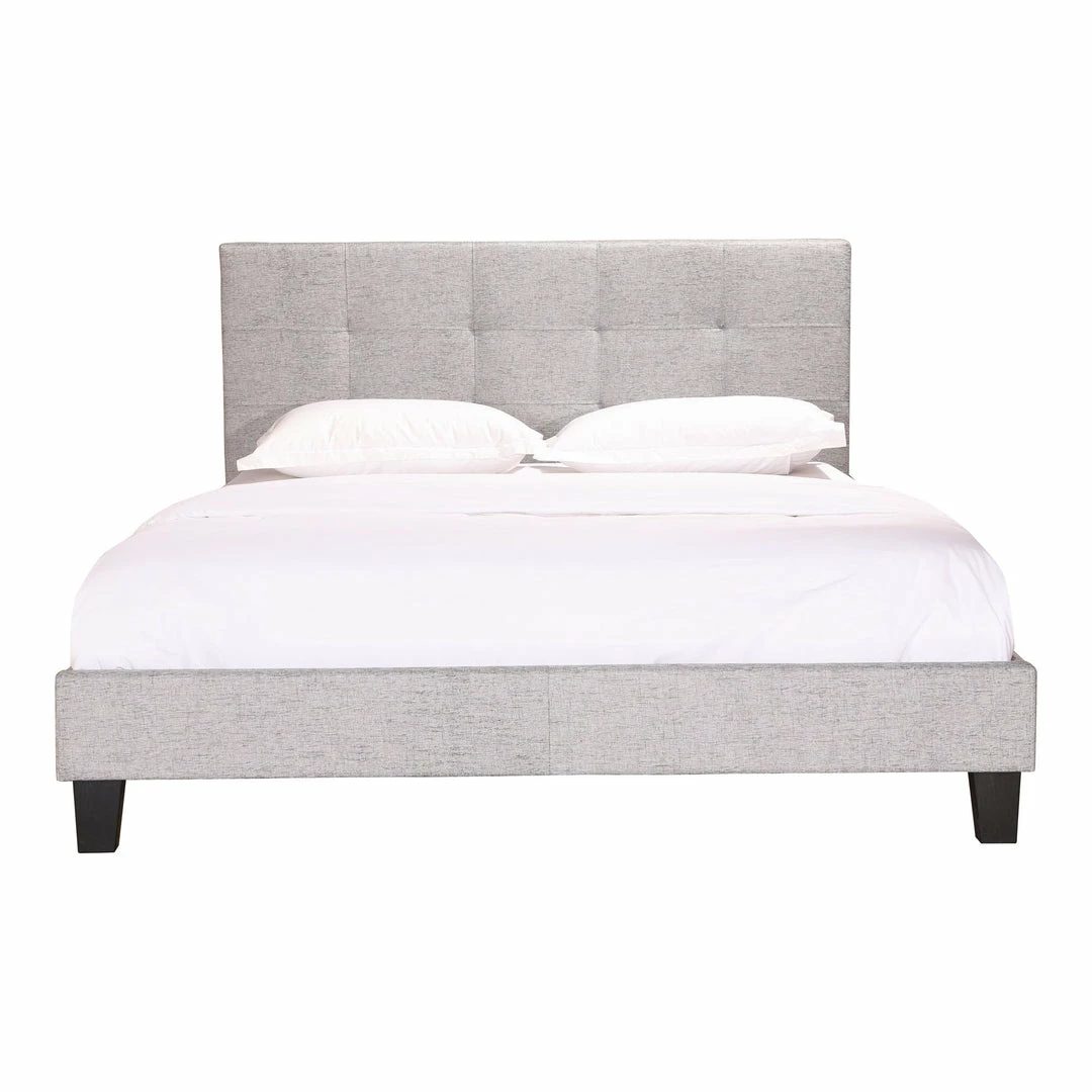 Discount 🔥 Moe's Home Collection Eliza King Bed Light Grey Fabric Beds 😉 3 Moe's Home Collection Eliza King Bed Light Grey Fabric Beds