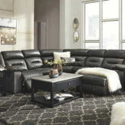 Ashley Furniture Tables Ezmonei - Black/gray - Chair Side End Table