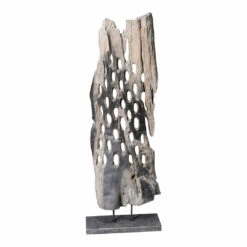 Moe's Home Collection Wood Abstract Art Weathered Grey