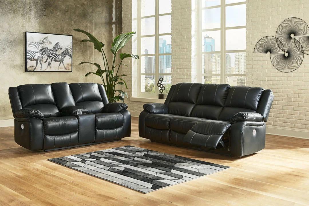 New 🤩 Signature Design By Ashley® Calderwell - Reclining Power Sofa, Double Reclining Power Loveseat With Console 🔥 4 Signature Design By Ashley® Calderwell - Reclining Power Sofa, Double Reclining Power Loveseat With Console