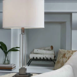 Ashley Furniture Deccalen - Clear/silver Finish - Crystal Table Lamp (1/cn)