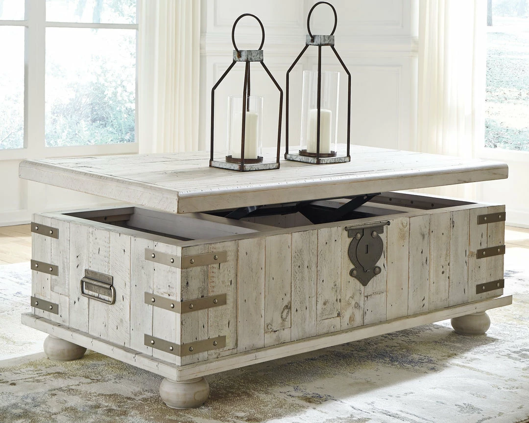 Wholesale ⭐ Ashley Furniture Carynhurst - White Wash Gray - Lift Top Cocktail Table 😍 6 Ashley Furniture Carynhurst - White Wash Gray - Lift Top Cocktail Table