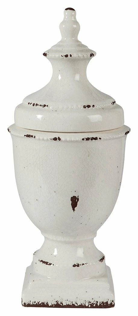 Hot Sale ⌛ Ashley Furniture Devorit - Antique White - Jar Table Decor ❤️ 3 Ashley Furniture Devorit - Antique White - Jar Table Decor