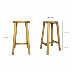 Moe's Home Collection Mcguire Counter Stool Natural Stools