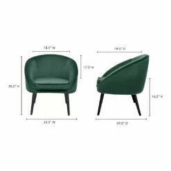 Moe's Home Collection Chairs Farah Chair Green