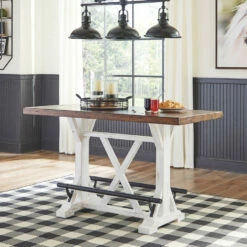 Ashley Furniture Tables Valebeck - White - Rect Dining Room Counter Table