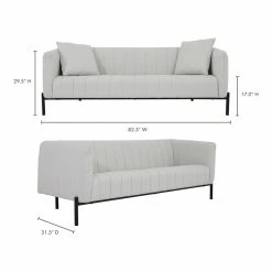 Moe's Home Collection Jaxon Sofa Light Grey