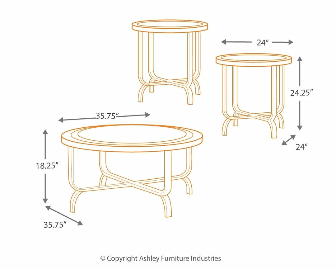 Promo 😍 Ashley Furniture Tables Ferlin - Dark Brown - Occasional Table Set (3/cn) 😀 5 Ashley Furniture Tables Ferlin - Dark Brown - Occasional Table Set (3/cn)