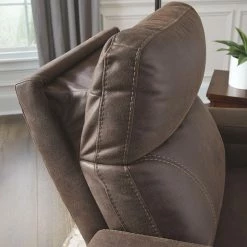 Ashley Furniture Reclining Furniture Rowlett - Walnut - Pwr Recliner/adj Headrest