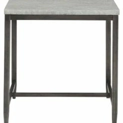 Ashley Furniture Shybourne - Gray/aged Bronze - Square End Table