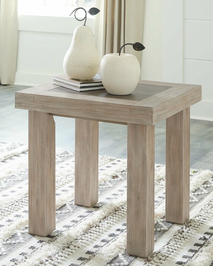 Promo ✨ Ashley Furniture Hennington - Light Brown - Rectangular End Table 🎉 6 Ashley Furniture Hennington - Light Brown - Rectangular End Table