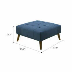 Emerald Home Ottomans Binetti Ottoman- Navy