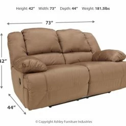 Ashley Furniture Reclining Furniture Hogan - Mocha - Reclining Loveseat