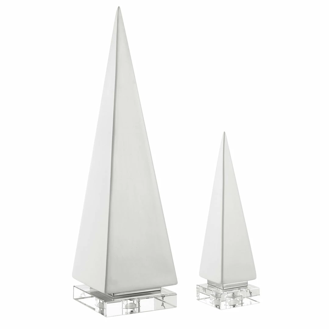 Coupon 🔥 Uttermost Great Pyramids Sculpture In White, S/2 ❤️ 6 Uttermost Great Pyramids Sculpture In White, S/2