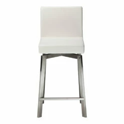 Moe's Home Collection Giro Swivel Counter Stool White
