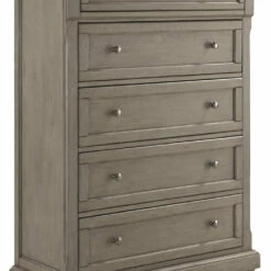 Ashley Furniture Chests Lettner - Light Gray - Five Drawer Chest - 2-handles
