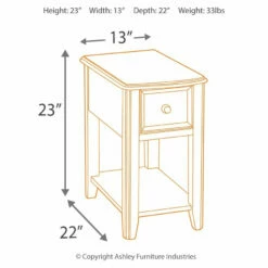 Ashley Furniture Breegin - Almost Black - Chair Side End Table Tables