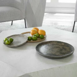 Uttermost Gaia Stone Plate Wall Decor S/3 Accessories